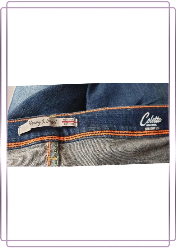Calça jeans reta H.I.S, nova – photo 4